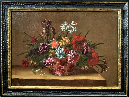Nature morte de fleurs - Maître des Fleurs Guardeschi, attribué - Tableaux et dessins Style Louis XV